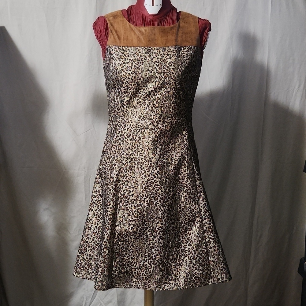 MYSTREE SZ S Leopard Print Dress